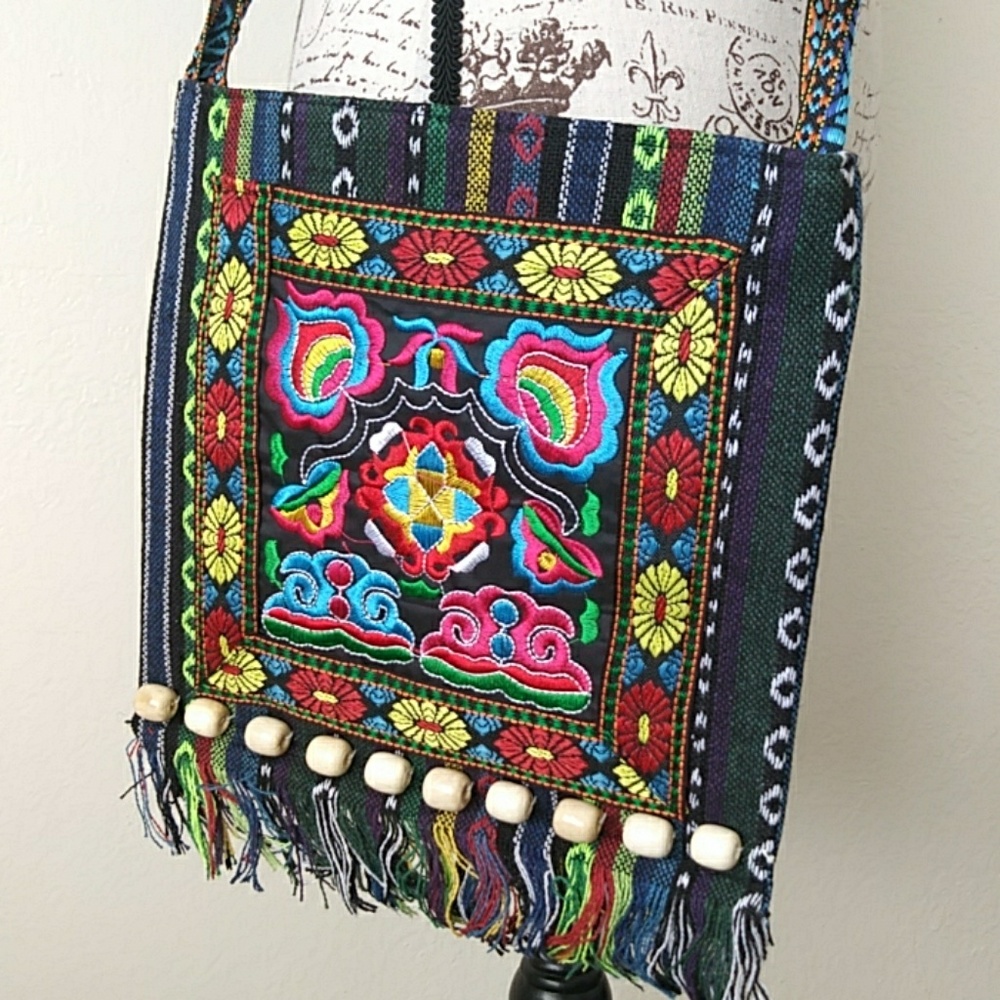 Embroidered Ethnic Shoulder Handbag. Brand NEW!